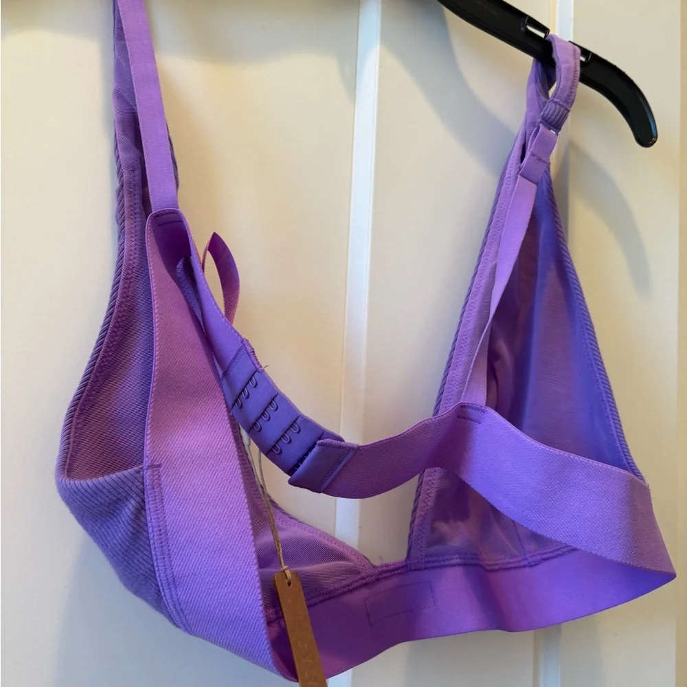 SKIMS COTTON RIB‎ PLUNGE BRALETTE - Picture 4 of 6